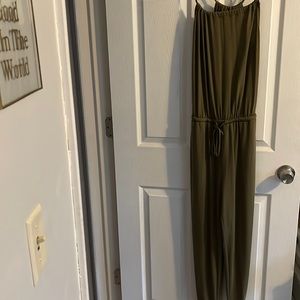 Lou & Grey army green sleeveless jumpsuit